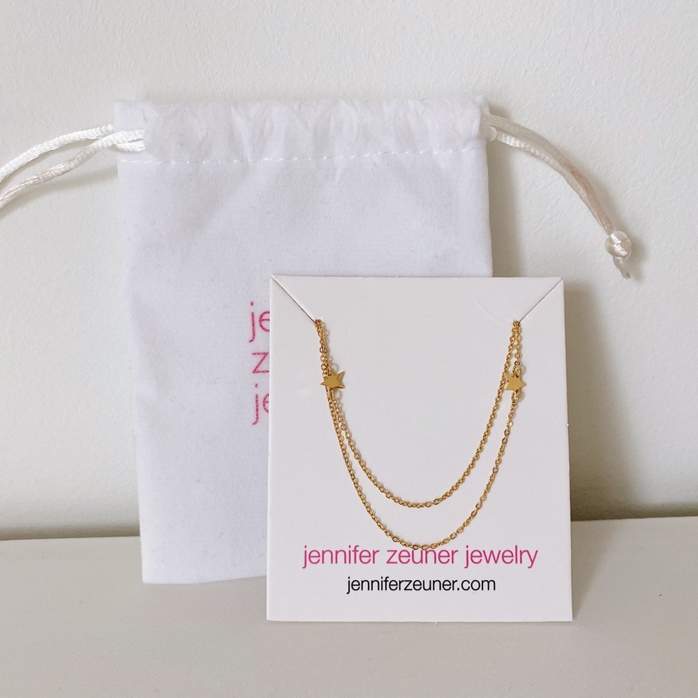 NWT 💛 Jennifer Zeuner Double Star Necklace ✨